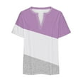 thumbnail image 6 of fatyb Women's Plus Size Tops V Neck Short Sleeve Tee Blouses Printed Summer Casual Loose Tunic Shirts, 6 of 6