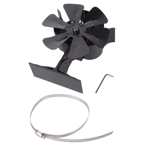 CEORPER 6-Blade Heat Powered Stove Fan 2-in-1 Chimney Fan without Electricity for Wood