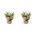 thumbnail image 4 of QualitChoice 1/2/3/5 Artificial Flower Potted Vase Imitation Flowers Rope Fake Nordic for Wedding Home Party Desktop Garden Decoration Pink 2PCS, 4 of 6