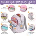 thumbnail image 3 of Inadays School Backpacks for Teens 3PCS Set Middle School Bookbag Students Lightweight Durable Casual Outdoor Daypack College, 3 of 7