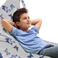 thumbnail image 1 of Butterfly Lounger Chair Bag, Bluebell Flowers and Flying Moth Insects on Pastel Background Print, High Capacity Storage with Handle Container, Lounger Size, Pearl Multicolor, by Ambesonne, 1 of 5
