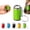 Green, variant on Mini Coin Storage Keychain 2-in-1 Metal Portable Holder Quarters Bank Insert Small Change Jar Purse with Snap Closure