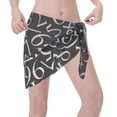 thumbnail image 3 of Kll Numbers Print Women'S Sarong Coverups Short Bathing Suit Wrap Skirt Beach Wrap Swimsuit Cover Ups, 3 of 7