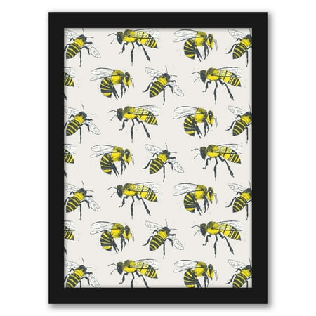

Americanflat Bees by Tracie Andrews Black Frame Wall Art