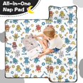 thumbnail image 4 of Robot and Wrenches White Pattern Teens Toddler Nap Mat with Pillow, Sleeping Mat Bag for Preschool Daycare 50"x20", 4 of 6