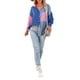 thumbnail image 4 of Txlixc Blusa de mujer Contraste Color Costura Manga larga Solapa Cierre de botón Suelta Versátil Camisa casual Tops Txlixc  Moda, 4 of 9