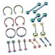 thumbnail image 3 of Juego de 20 joyas de 16 g para piercings de ombligo, lengua, nariz y labios 10mm, 3 of 5