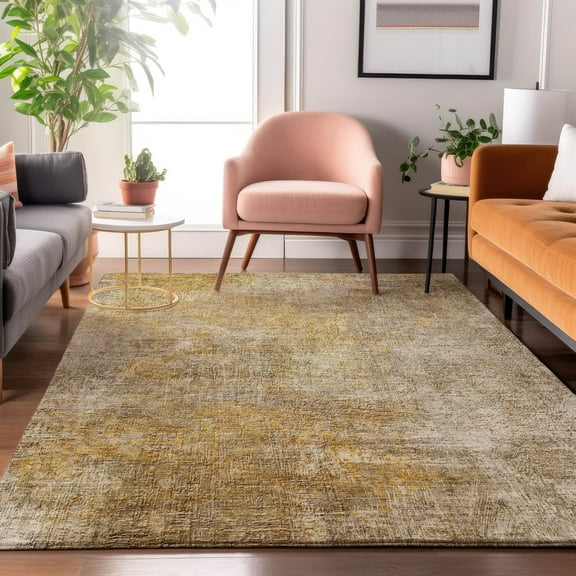 Addison Rugs Mayfield Washable Transitional Modern Beige Rectangle Rug, 10' x 14'