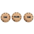 thumbnail image 2 of Cream Dark Blue Font 1 Volume & 2 Tone Guitar Control Knobs for & 1Pc Black Guitar Endpin Jack 6.35 Input, 2 of 8