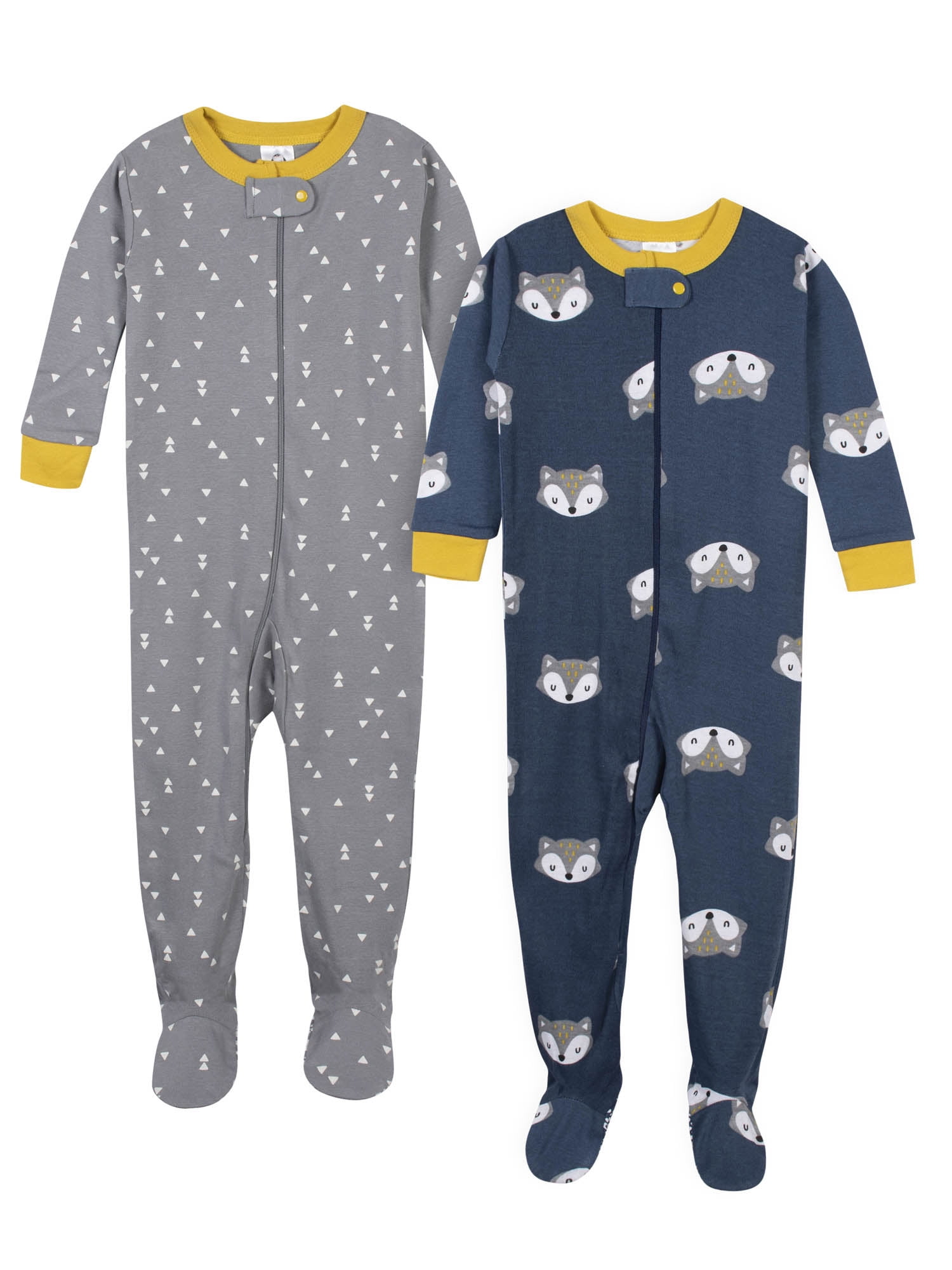 GERBER Baby Boys Organic 2 Pack 2-Piece Cotton Pjs