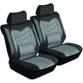 thumbnail image 2 of Grandeur Gray Car Seat Cover Set, Car Seat Protector, Interior Car Accessories, Front and Bench Seat Covers, Washable, Fabric, Spill Protectant, Stain Protectant, Easy Installation (Gray), 2 of 6