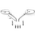 thumbnail image 2 of Krator Chrome Motorcycle Golf Club Mirrors Free Adapters Compatible with Harley Davidson Police FLHP, 2 of 3