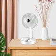 thumbnail image 2 of Ventilador de escritorio portátil, 3 velocidades, silencioso, plegable, recargable, funciona con pilas, ventilador plegable de escritorio USB para oficina, Trave, escritorio en casa, dormito, 2 of 5