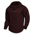 thumbnail image 1 of pstuiky camisas de hombre de manga larga, Camisa de manga larga con cuello alto y cremallera para hombre Tops de talla grande para hombre m, 1 of 5