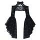 thumbnail image 5 of Chaqueta victoriana de encaje transparente negra para mujer, mangas acampanadas Steampunk, abrigo Vintage de Anime, Top gótico, Carnaval de Halloween, 5 of 5