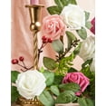 thumbnail image 2 of DuHouse 25Pcs Foam Artificial Roses Fake Roses with Stems Real Touch for DIY Wedding Bouquet Baby Shower Centerpiece Floral Arrangement Party Home Decor(Cream), 2 of 4