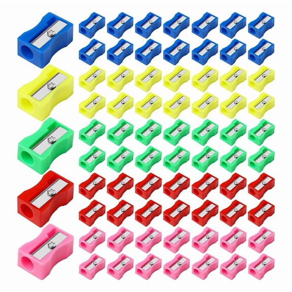 144 Coloured Plastic Pencil Sharpener Mini Handheld Pencil Sharpener Bulk Pencil Sharpeners Pocket Sized Plastic,144 x Pencil Sharpeners,Multicolor