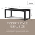 thumbnail image 2 of Open Box Maven Lane Contemporary Wooden Dining Table in Refined Black Finish, 2 of 6