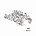 thumbnail image 3 of 20Pcs Flat Head Rivet Nut M3 M4 M5 M6 M8 M10 Aluminum Alloy Threaded Rivet Insert Nut Set Cap Rivet Nut, 3 of 3