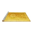 thumbnail image 2 of Ahgly Company Machine Washable Indoor Square Persian Yellow Traditional Area Rugs, 3' Square, 2 of 4
