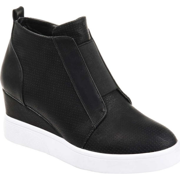 clara wedge sneaker black