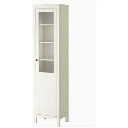 Ikea Hemnes Cabinet With Panel Glass Door White Stain 1426 8235