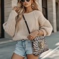 thumbnail image 4 of Kuiaobaty Zipper Tiger Print Leather Crossbody Bag for Women, Lightweight Multi Pockets Sling Handbag with Adjustable Strap, Roomy Casual Messenger Purse Crossbody for Travel, 4 of 7