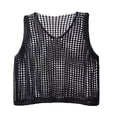 thumbnail image 5 of VSSSJ Men's Crochet Tank Tops Hollow Out Loose Knit Summer Sleeveless Tops Crew Neck Casual Vacation Beach See Through T Shirts Black Free Size, 5 of 5