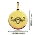 thumbnail image 2 of Stainless Steel Geometric Polygon Buffalo Animal Round Medallion Keychain Circle Ring, 2 of 2