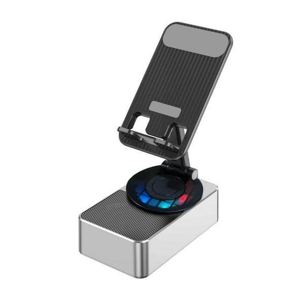 Cell Phone Stand with Wireless Bluetooth Speakers, Speaker Base HD Surround Sound, for Home and Outdoors, Bluetooth Speaker for Desk