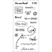 Fiskars 102810-1001 Clear Rubber Stamp, Sincere Salutations, 3 by 6-Inch