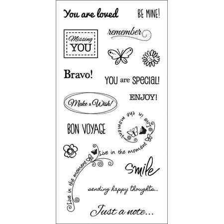 Fiskars 102810-1001 Clear Rubber Stamp, Sincere Salutations, 3 by 6-Inch
