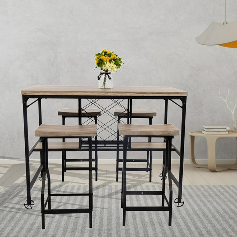 KARMAS PRODUCT 5 Piece Counter Height Dining Table Set Kitchen
