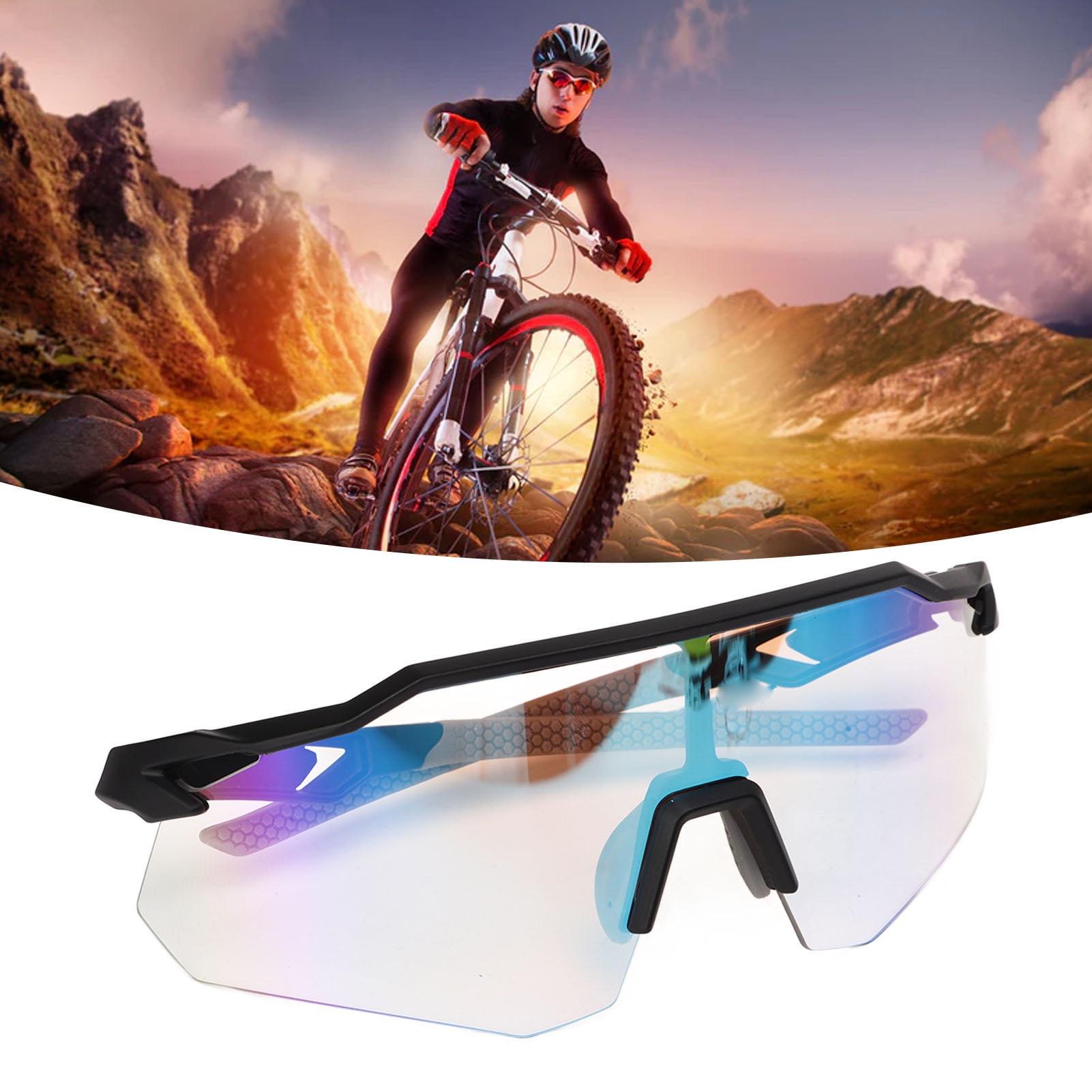 Clear cycling sunglasses sale