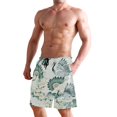 thumbnail image 2 of Dailycode Men's Quick Dry Swim Trunks Beach Shorts Casual Summer Board Shorts with Pockets, Chinese Cranes Birds and Flowers, 2 of 8