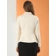 thumbnail image 5 of Blazer informal estilo peplum con botones y cuello de Peter Pan para mujer blanco S, 5 of 6