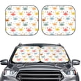 thumbnail image 2 of Balery Colorful Crabs Parasol para parabrisas de coche de 2 piezas | Parasol plegable para parabrisas delantero de coche para la mayoría de sedanes-Large, 2 of 6