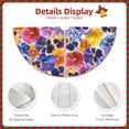 thumbnail image 3 of Sikiie The Garden Tricolor Pansy Flower Nativity Christmas Tree Skirt, Jesus Christian Winter Holiday Tree Mat Decoration(30-48IN)48", 3 of 6