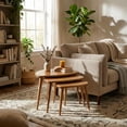 thumbnail image 3 of Ultimate Premium Products Mid Century Chestnut Nesting Table Set of 3, 3 of 16