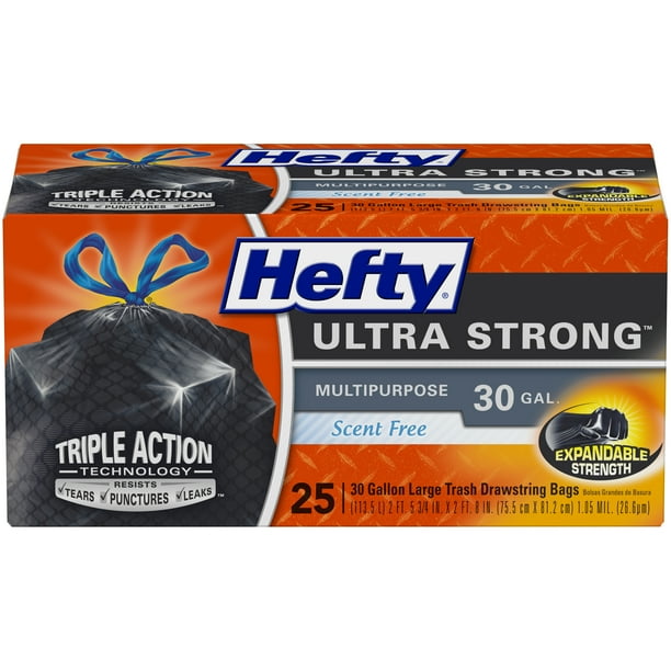 Hefty Ultra Strong Multipurpose Unscented Trash Bags