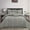 Grey, variant on Lanco White Comforter Set King Size , 7 Piece Satin Stitching Embroidery Bedding Set