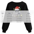thumbnail image 2 of Qzwdhjm Womens Cropped Sweatshirts for Christmas Crewneck Xmas Santa Hat Graphic Sweatshirt Long Sleeve Thin Fleece Crop Pullover for Winter Holiday, 2 of 5