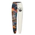 thumbnail image 3 of Pantalones deportivos con temática de Halloween para mujer, cómodos pantalones deportivos de dos tonos con diseño de estampado de calabaza y murciélago, 3 of 4