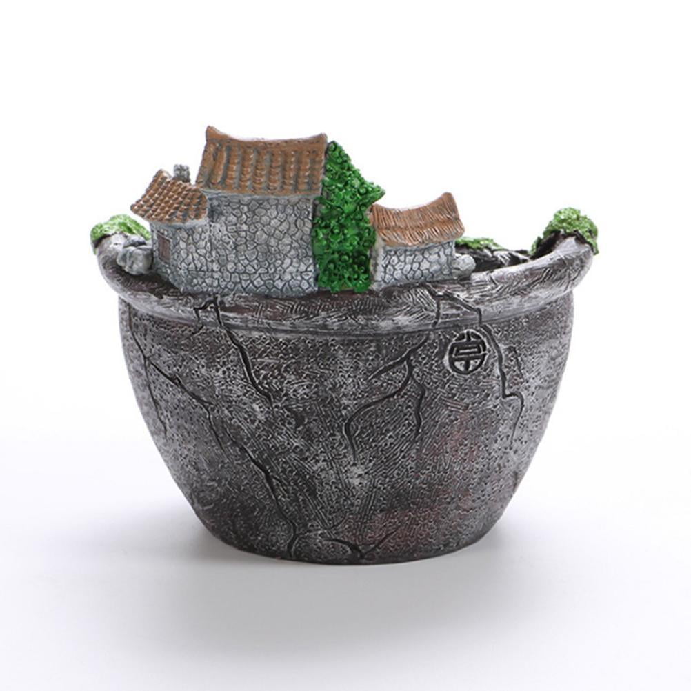 Rewera Plants Pot Succulent Plants Pot with Sweet House Flower Basket Planter Pot Garden Decoration