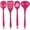 Magenta, variant on Calypso Basics by Reston Lloyd, 4pc Melamine Utensil Set, Magenta