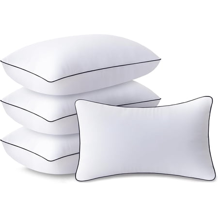 Bed Pillows for Sleeping- Queen Size Set of 4, Cooling Hotel Quality with Down Alternative Fill for Back, Stomach or Side Sleepers