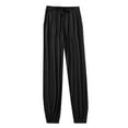 thumbnail image 6 of ShomPort Womens Baggy Pants Fashion Casual Elastic Drawstring Waist Solid Color Long Pants with Pockets, 6 of 6