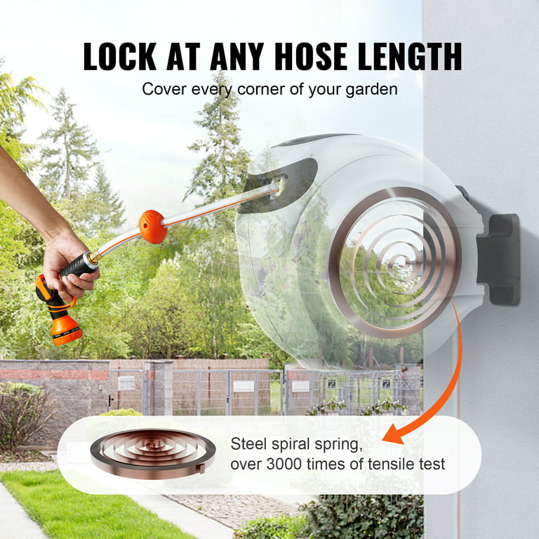 Retractable hose reel Garden Hose Reels at