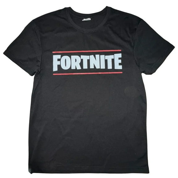 Fortnite Men's Black Logo Short Sleeve T-Shirt (Small)