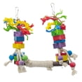 thumbnail image 3 of 1 Piezas Pájaro Jaula Jaula de Juguete Colgante Masticar Escalada Columpio Pájaro Jugar Juguetes Yinane Juguetes para masticar pájaros loros, 3 of 8